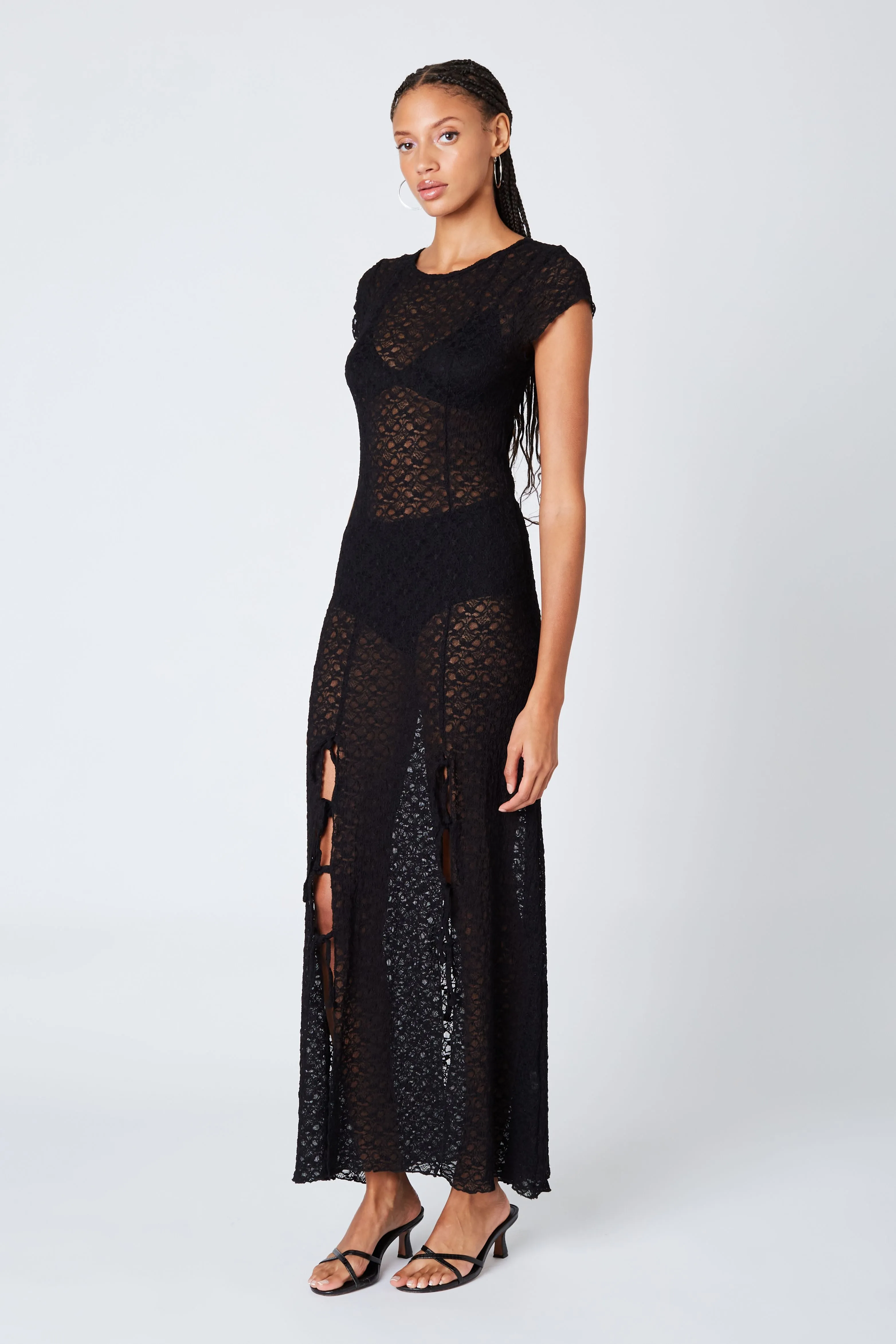 Sheer Lace Maxi Dress