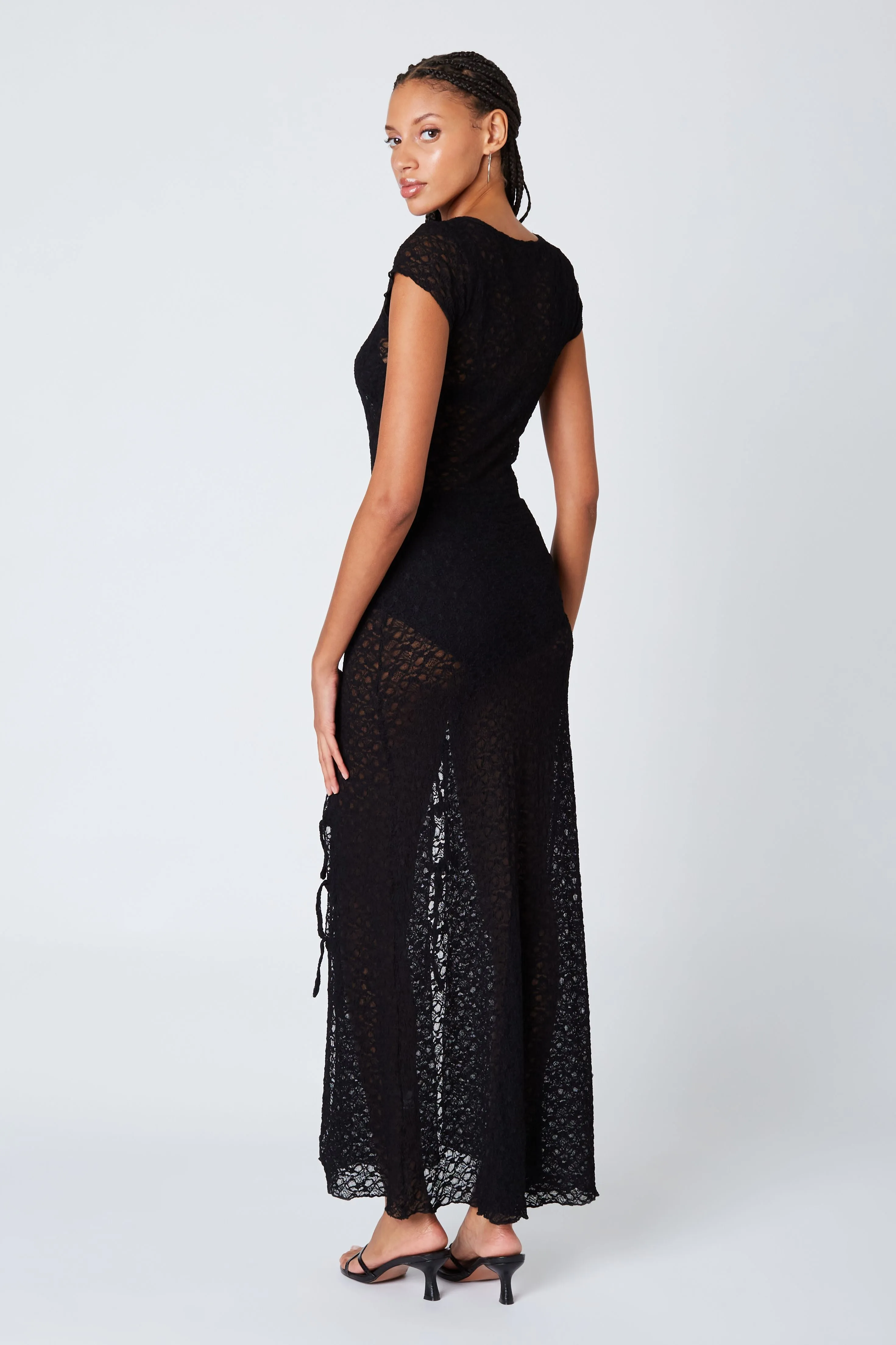 Sheer Lace Maxi Dress