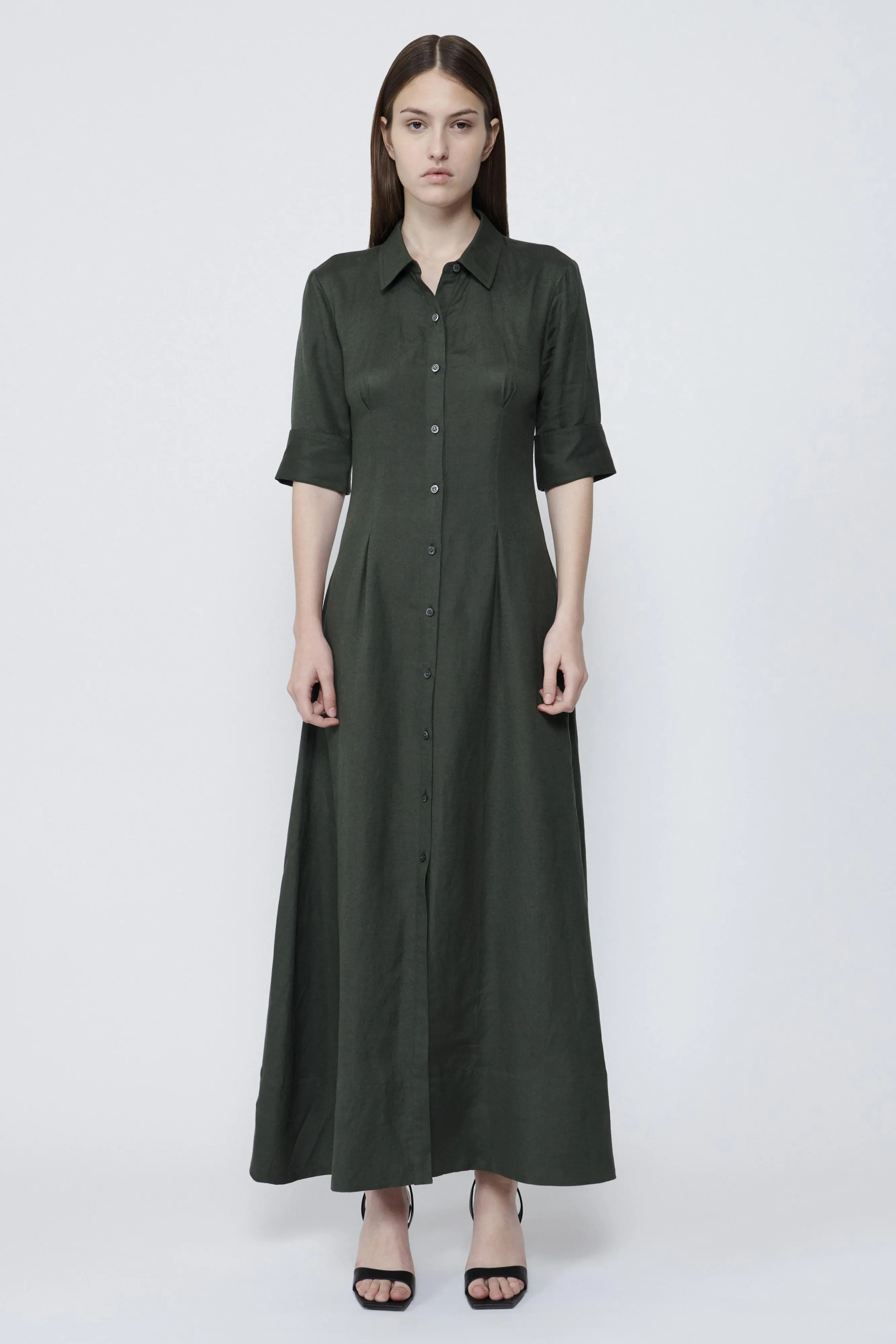 Simkhai - Claudine Shirt Midi Dress - Army