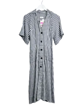 Size 6 - Scanlan Theodore Navy Check Midi Dress