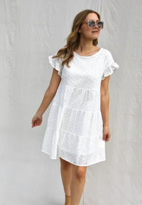 SIZE MEDIUM Sadie Eyelet Lace Dress