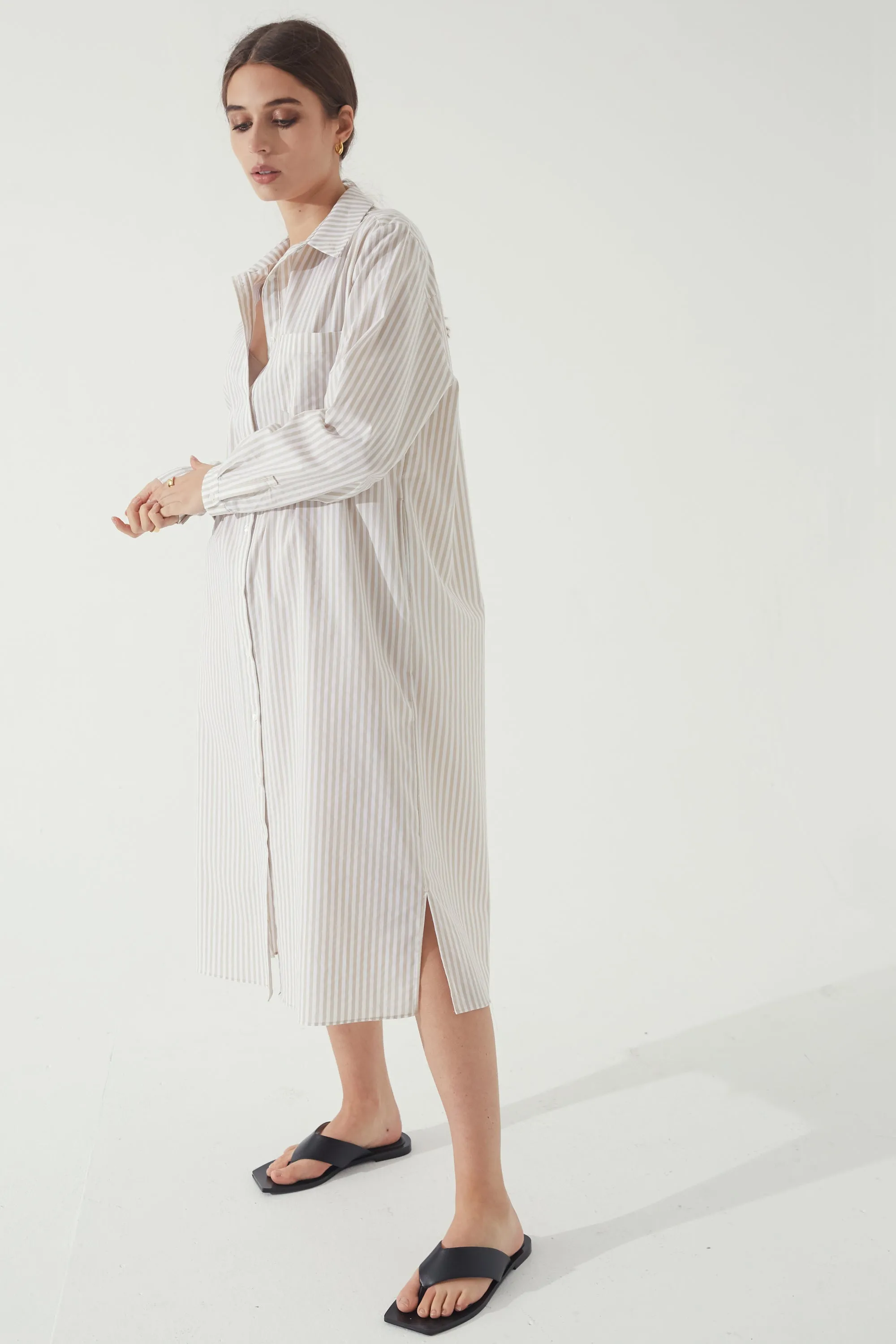 Stripe Shirt Dress