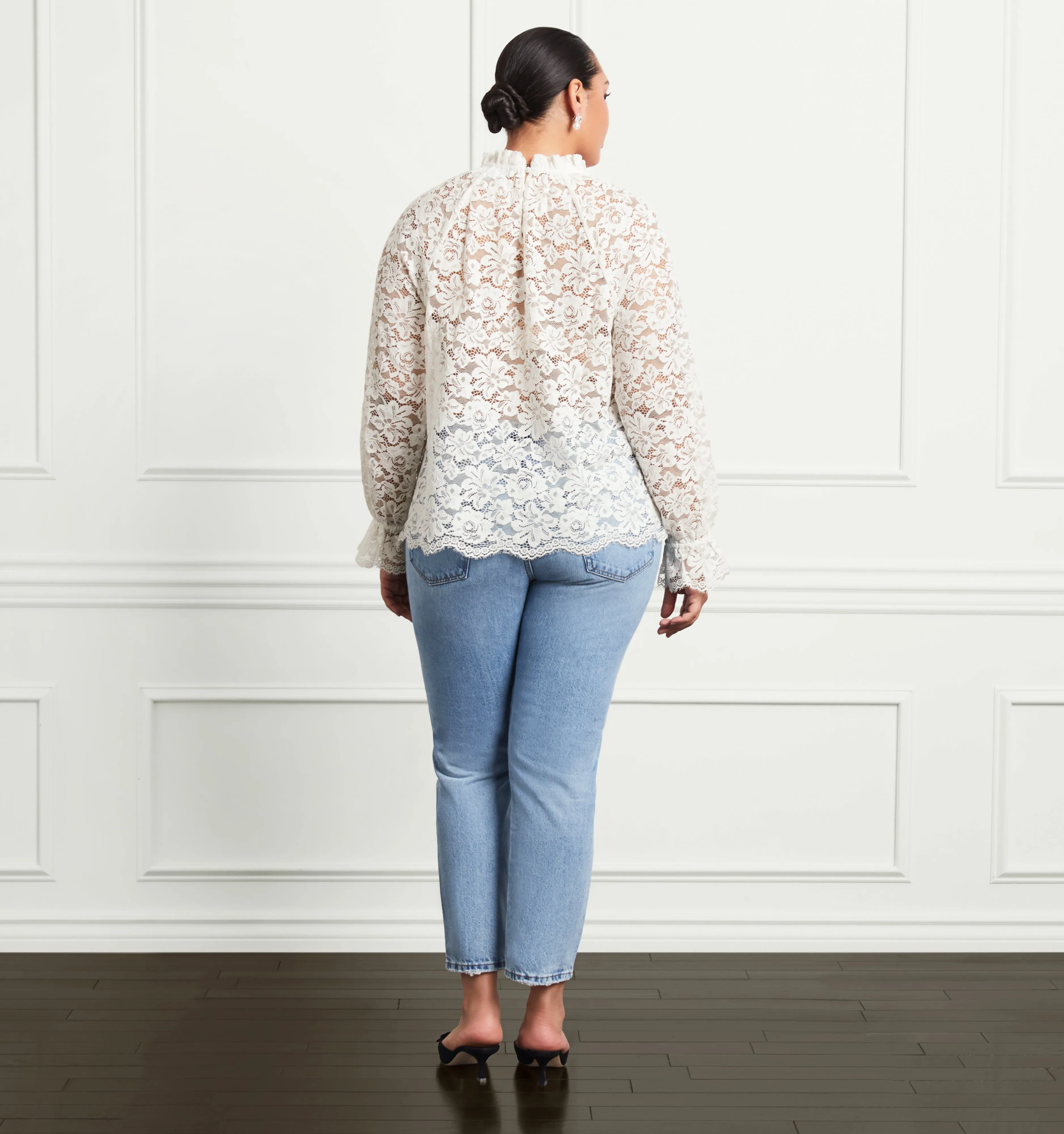 The Millie Top - White Lace