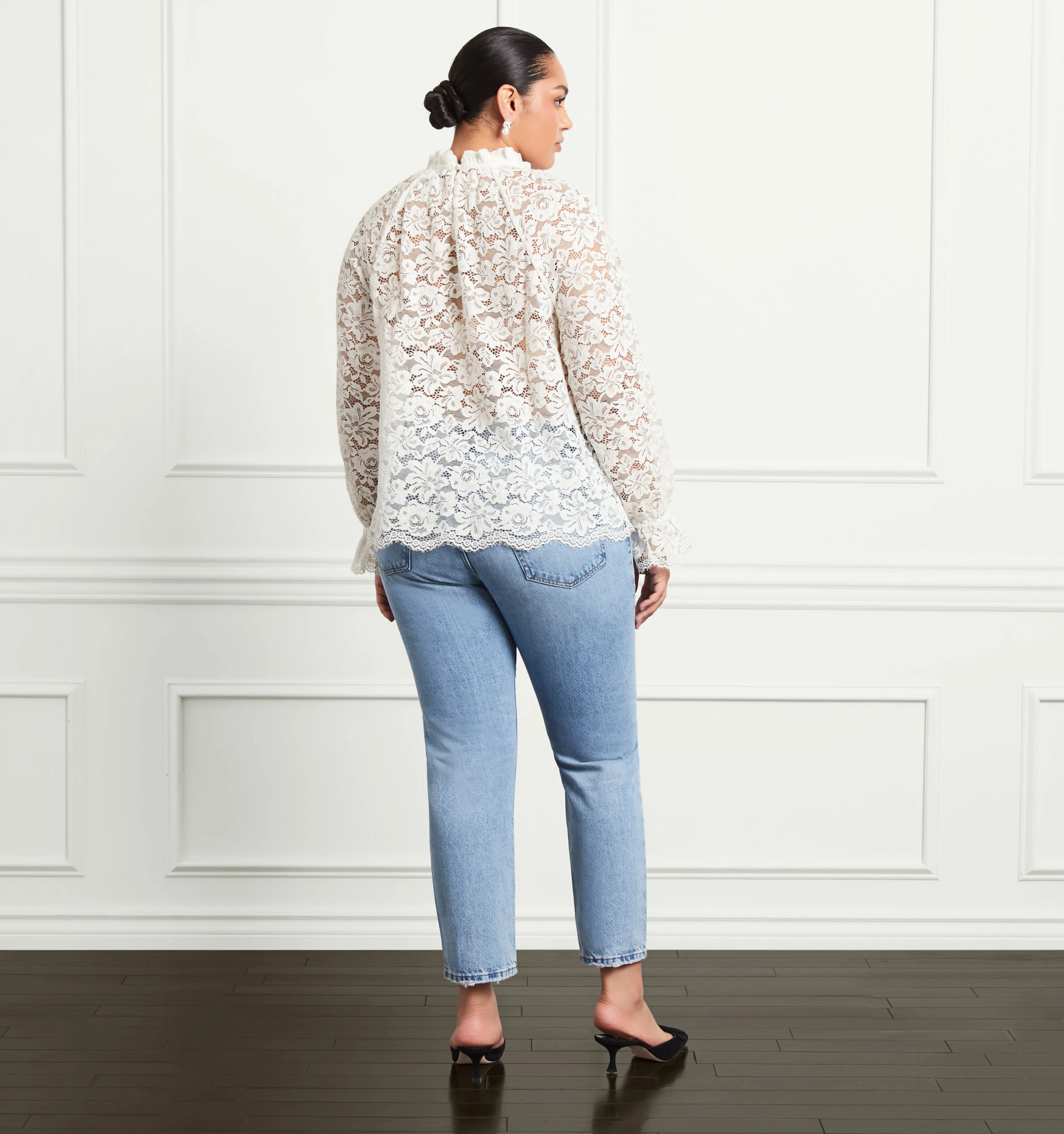 The Millie Top - White Lace