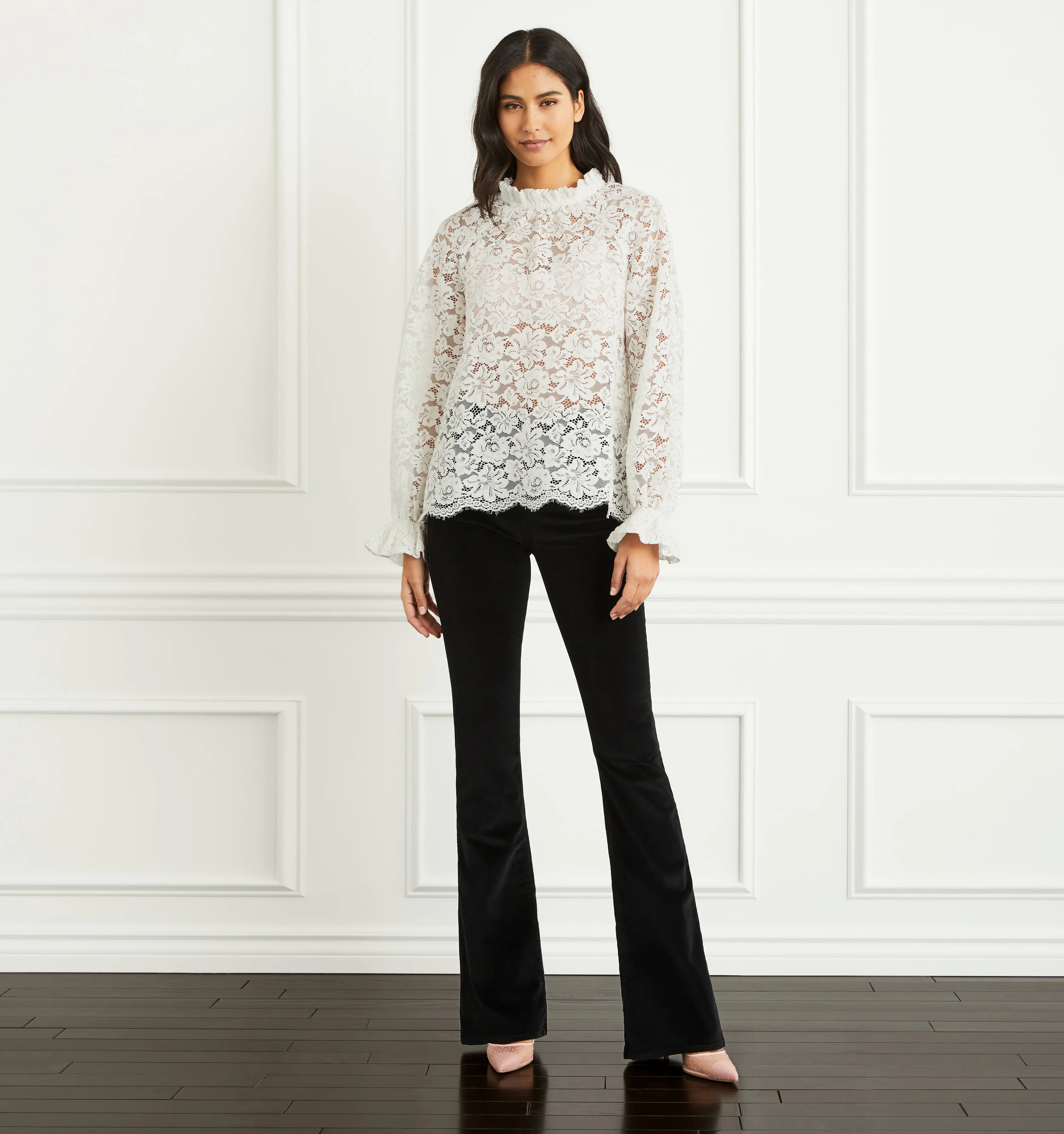 The Millie Top - White Lace