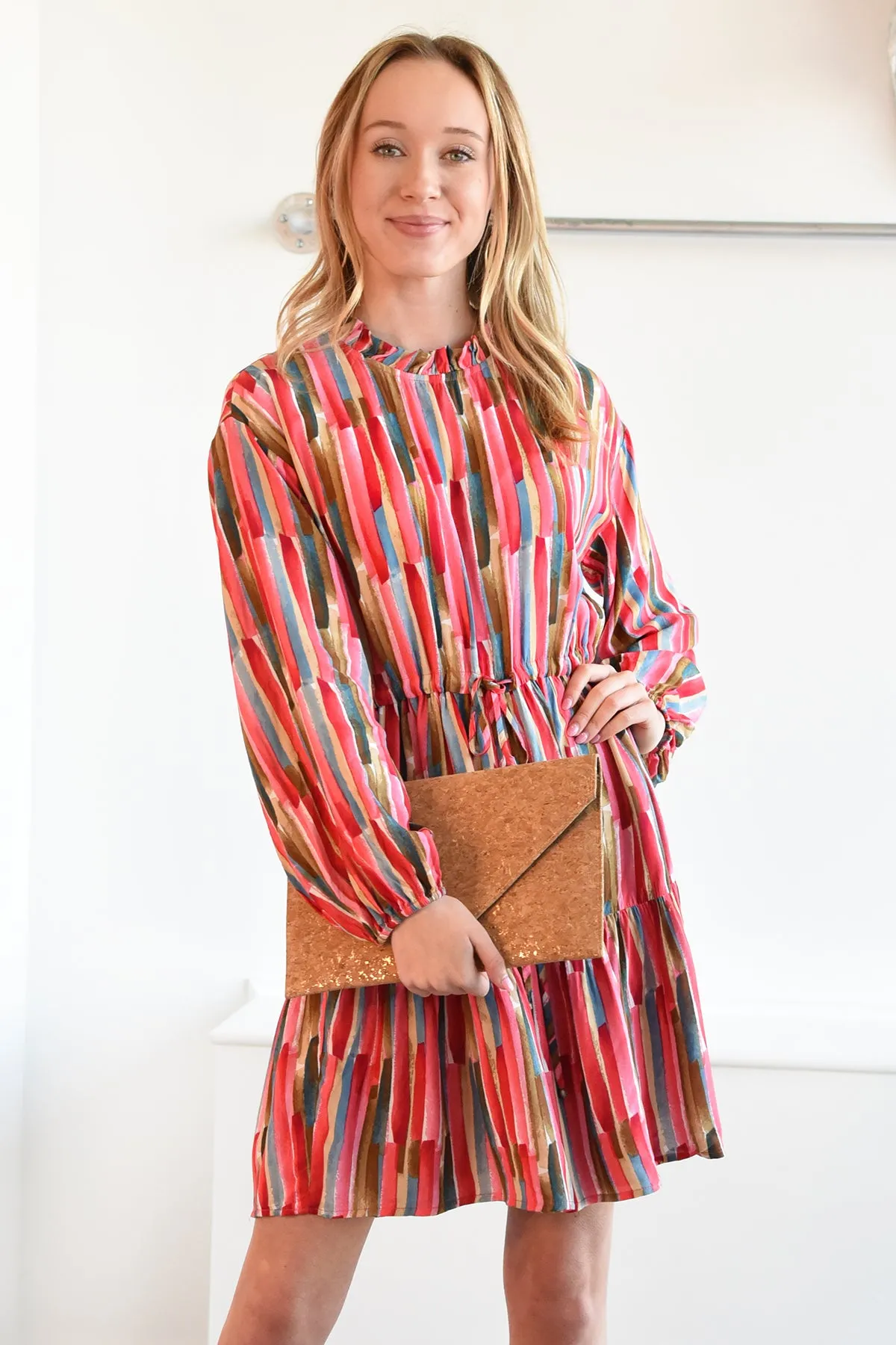 WATERCOLOR STRIPE DRESS