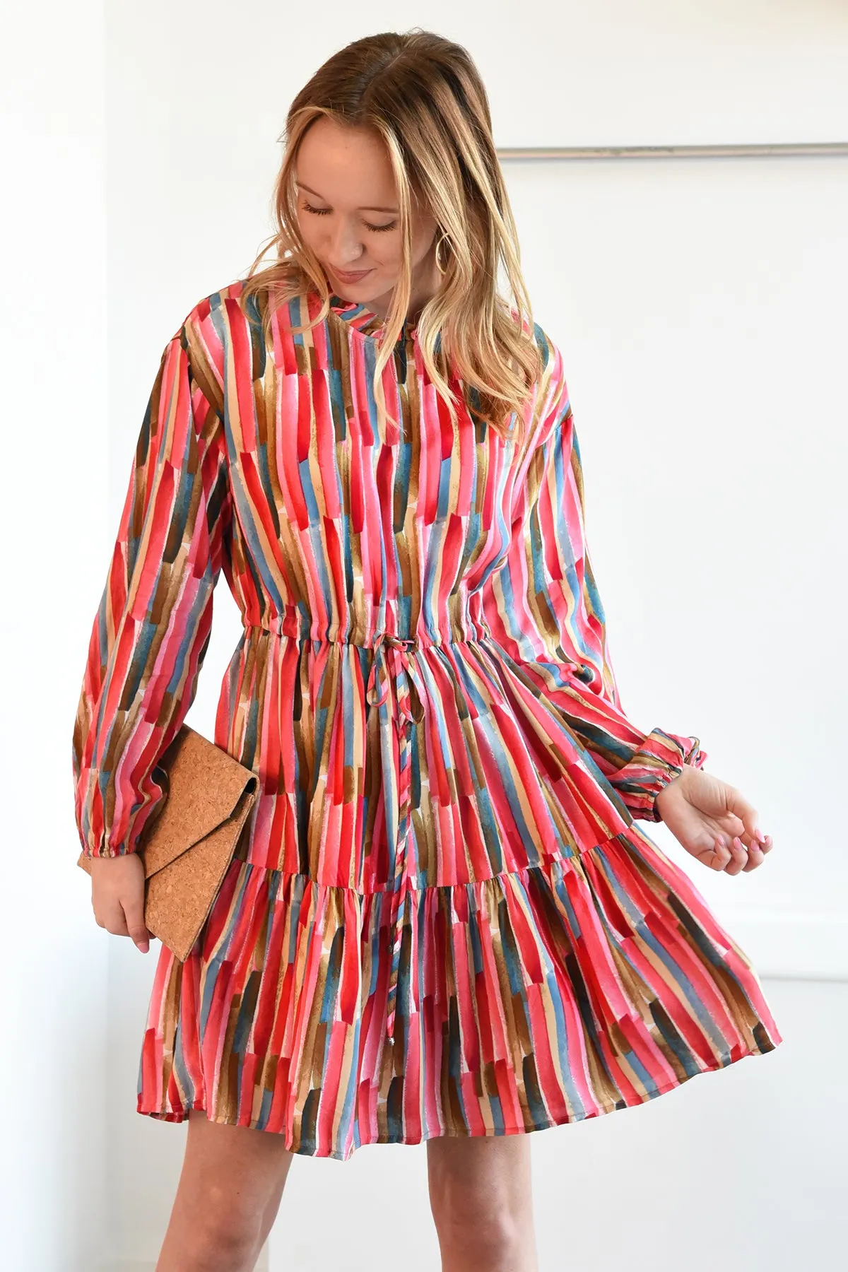 WATERCOLOR STRIPE DRESS