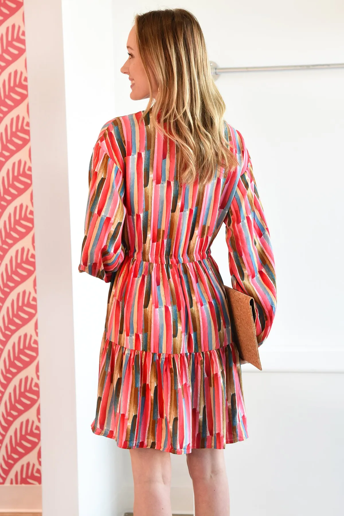 WATERCOLOR STRIPE DRESS