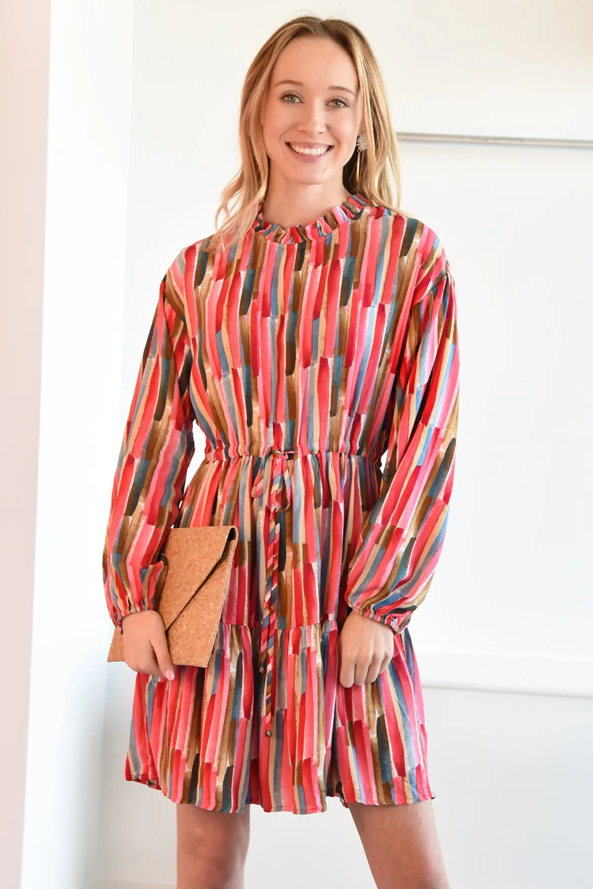 WATERCOLOR STRIPE DRESS