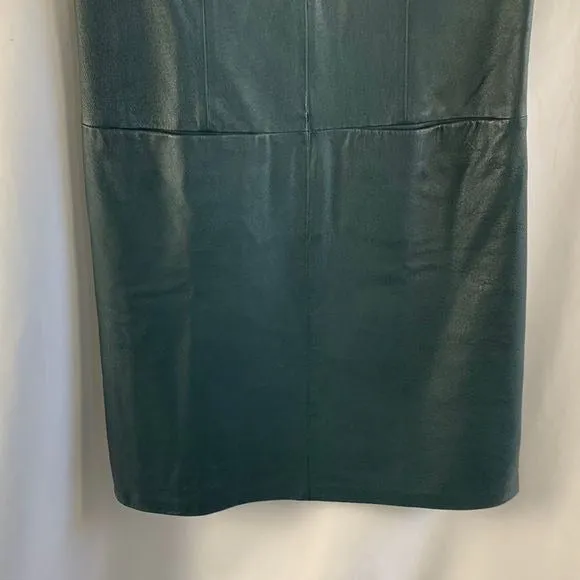 Yigal Azrouel Cut25 Green Leather Mini Dress